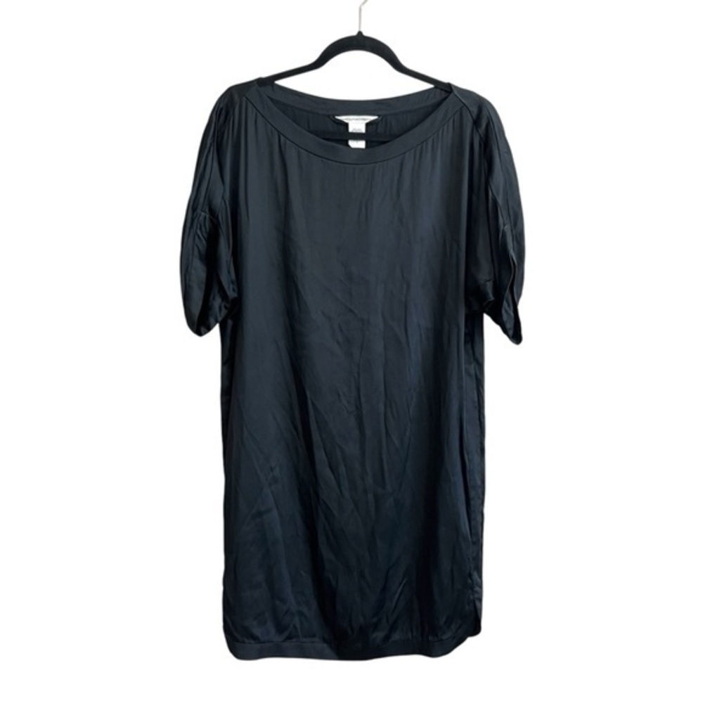 DVF Black Silk T-Shirt Dress Size 6
